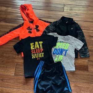 Boys 3T Under Armour and Adidas Bundle